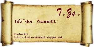 Tódor Zsanett névjegykártya