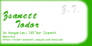 zsanett todor business card